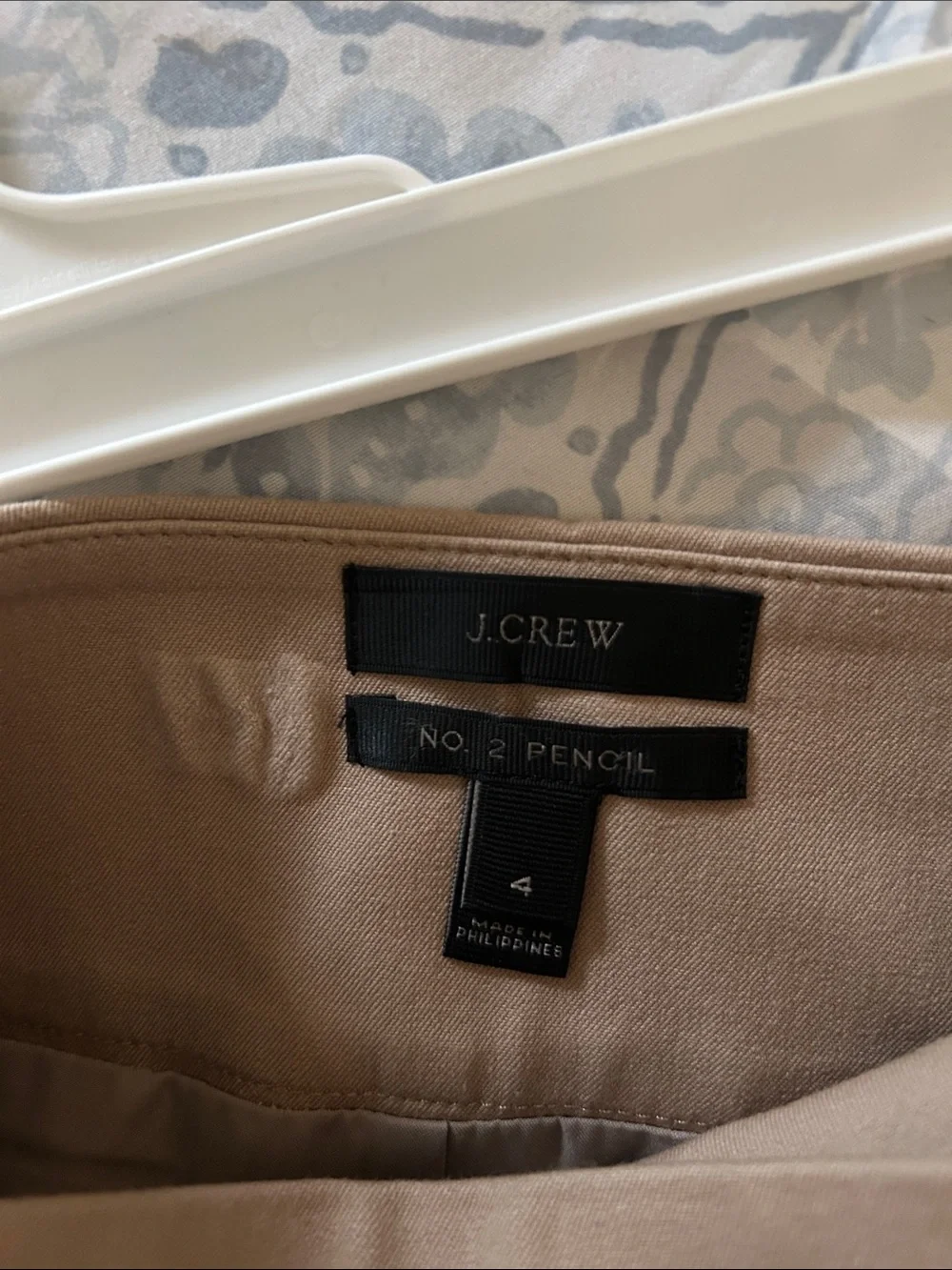 J. Crew Neutral Taupe Pencil Skirt